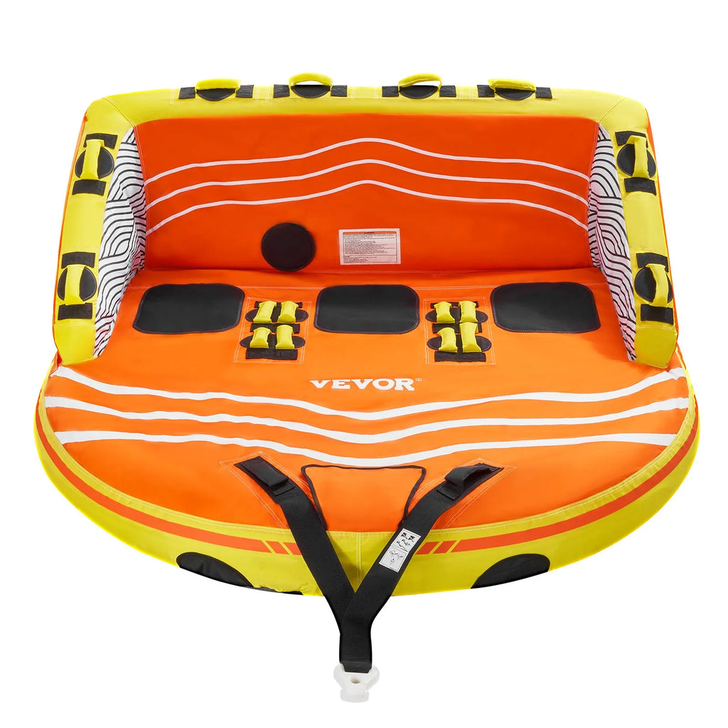 VEVOR Towable Tube for Boating 1-3 Riders Inflatable Boat Tubes and Towables