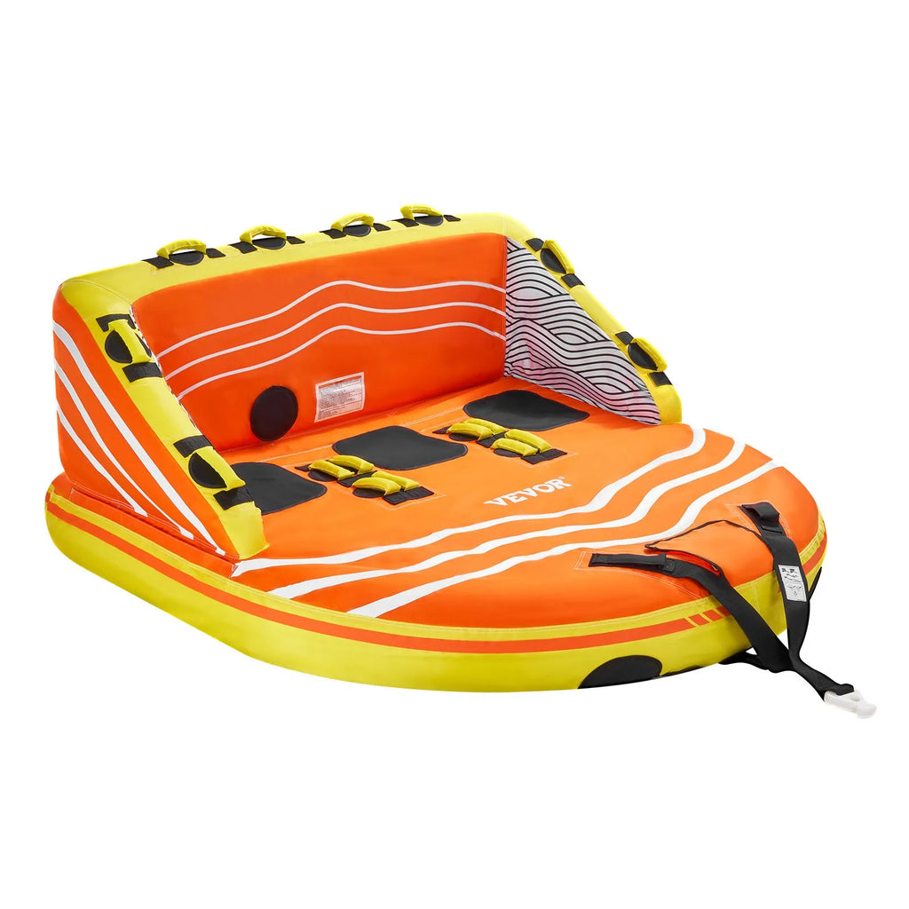 VEVOR Towable Tube for Boating 1-3 Riders Inflatable Boat Tubes and Towables