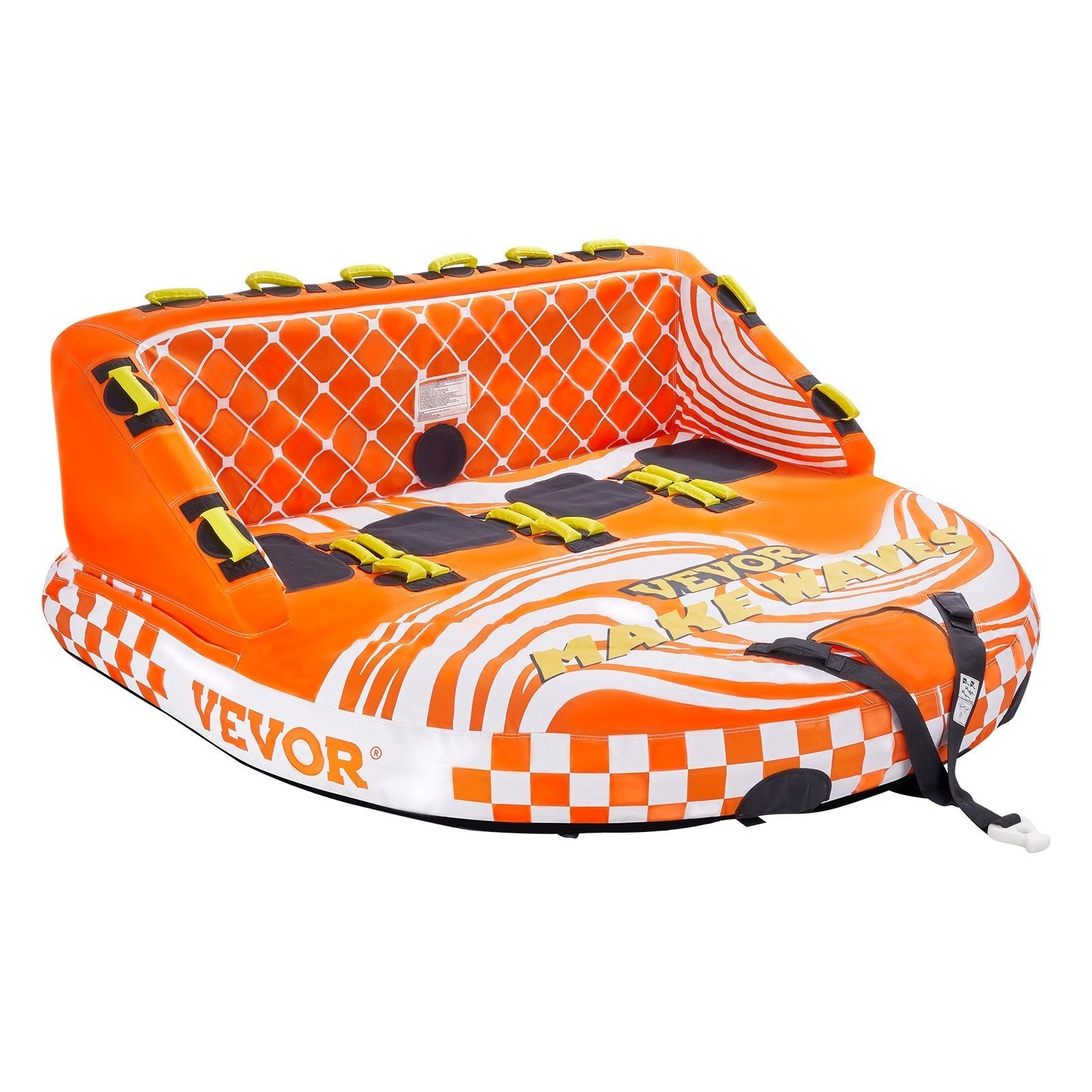 VEVOR Towable Tube for Boating 1-4 Riders Inflatable Boat Tubes and Towables