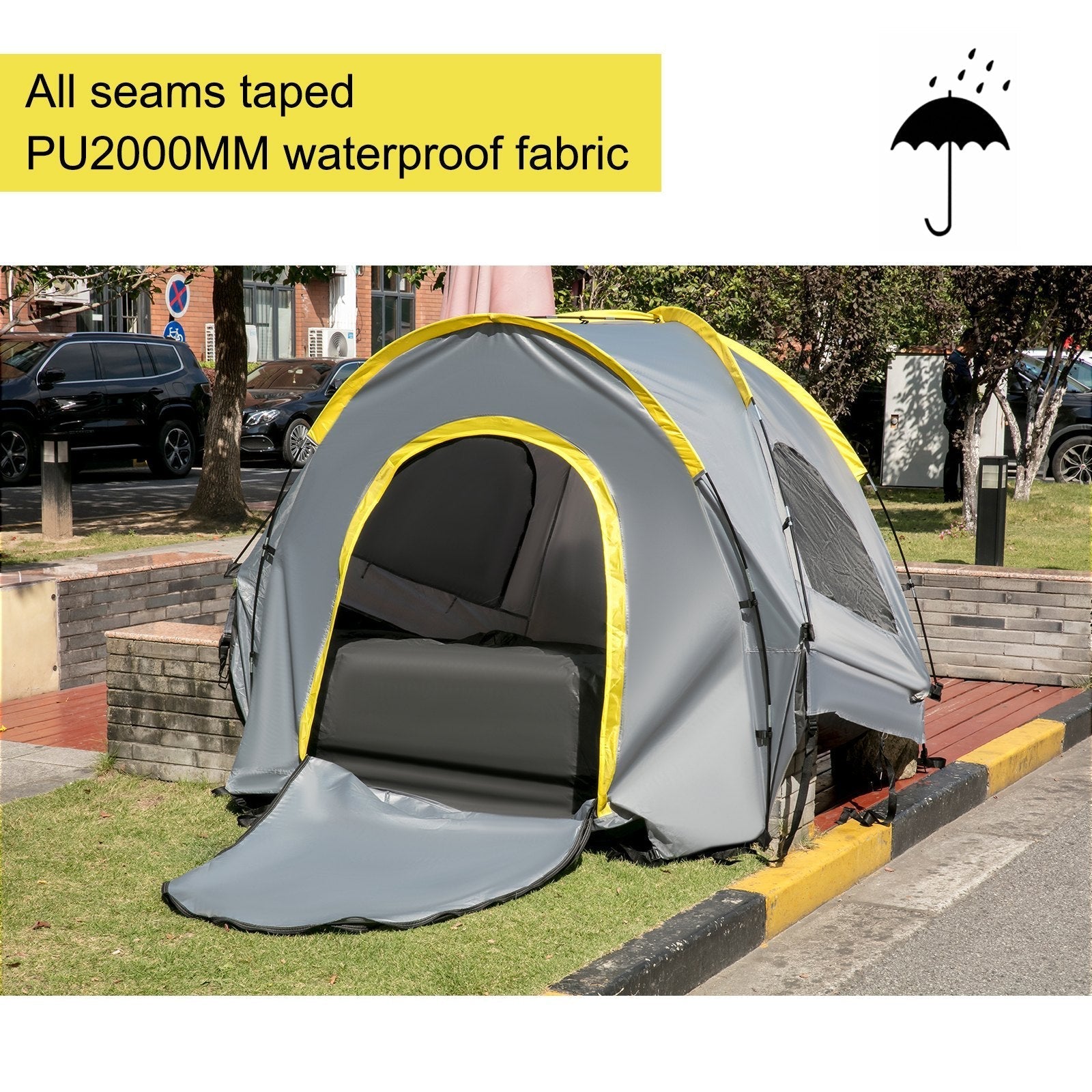 VEVOR Truck Tent 6.5’, Truck Bed Tent, Pickup Tent for Full Size Truck, Waterproof Truck Camper, 2-Person Sleeping Capacity, 2 Mesh Windows, Easy To Setup Truck Tents For Camping, Hiking, Fishing