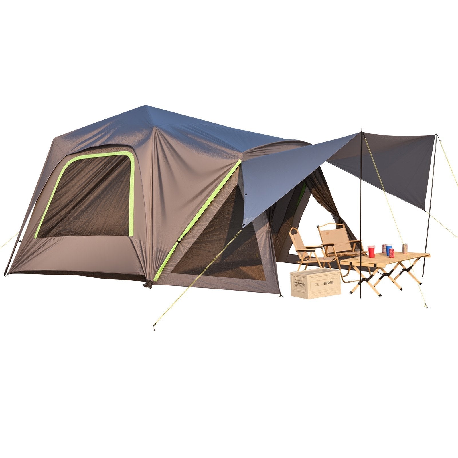 VEVOR SUV Camping Tent Outdoor SUV Tent with Awning Waterproof for 5-8 Person