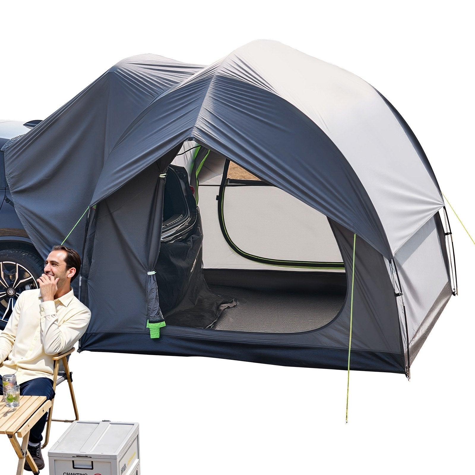 VEVOR SUV Camping Tent Outdoor SUV Tent with 2 Doors Waterproof for 5-8 Person