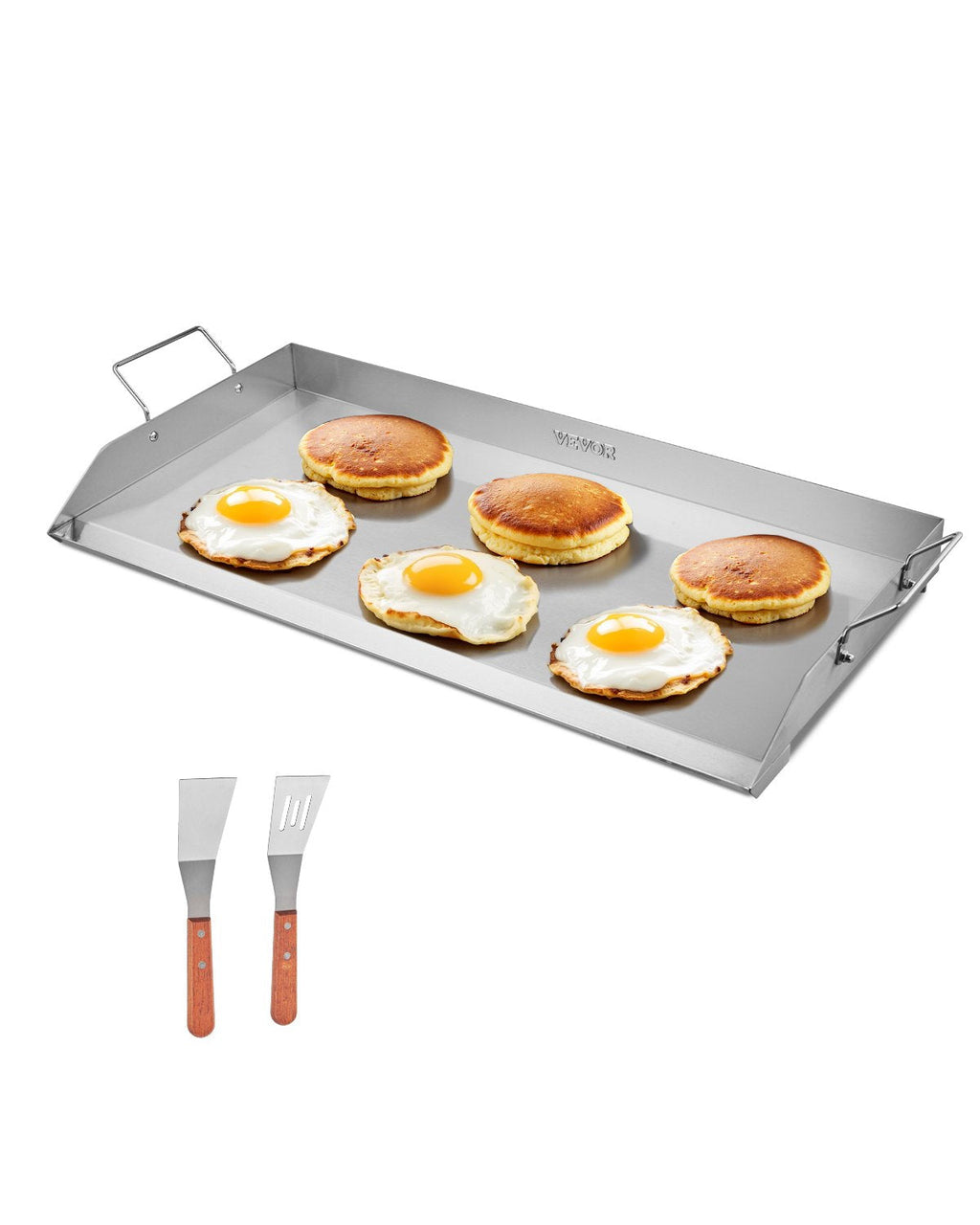 VEVOR 32x16 in Flat Top Griddle Stainless Steel Universal BBQ Grill Pan Cookware