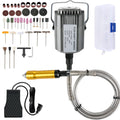 VEVOR Flex Shaft Grinder 780W Rotary Tool 500-23000RPM Rotary Carver with 1/4\" 3-Jaw Chuck & Stepless Speed Foot Pedal Hanging Grinding Machine 131PCS Accessories for Jewelry Polishing Grinding DIY