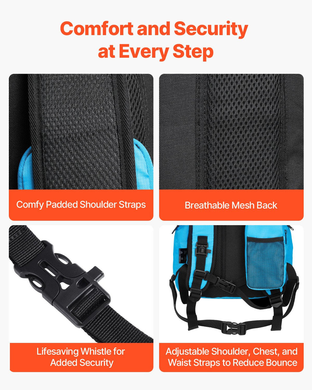 VEVOR Hydration Pack Backpack 2L TPU Water Bladder biking Hiking Running Camping