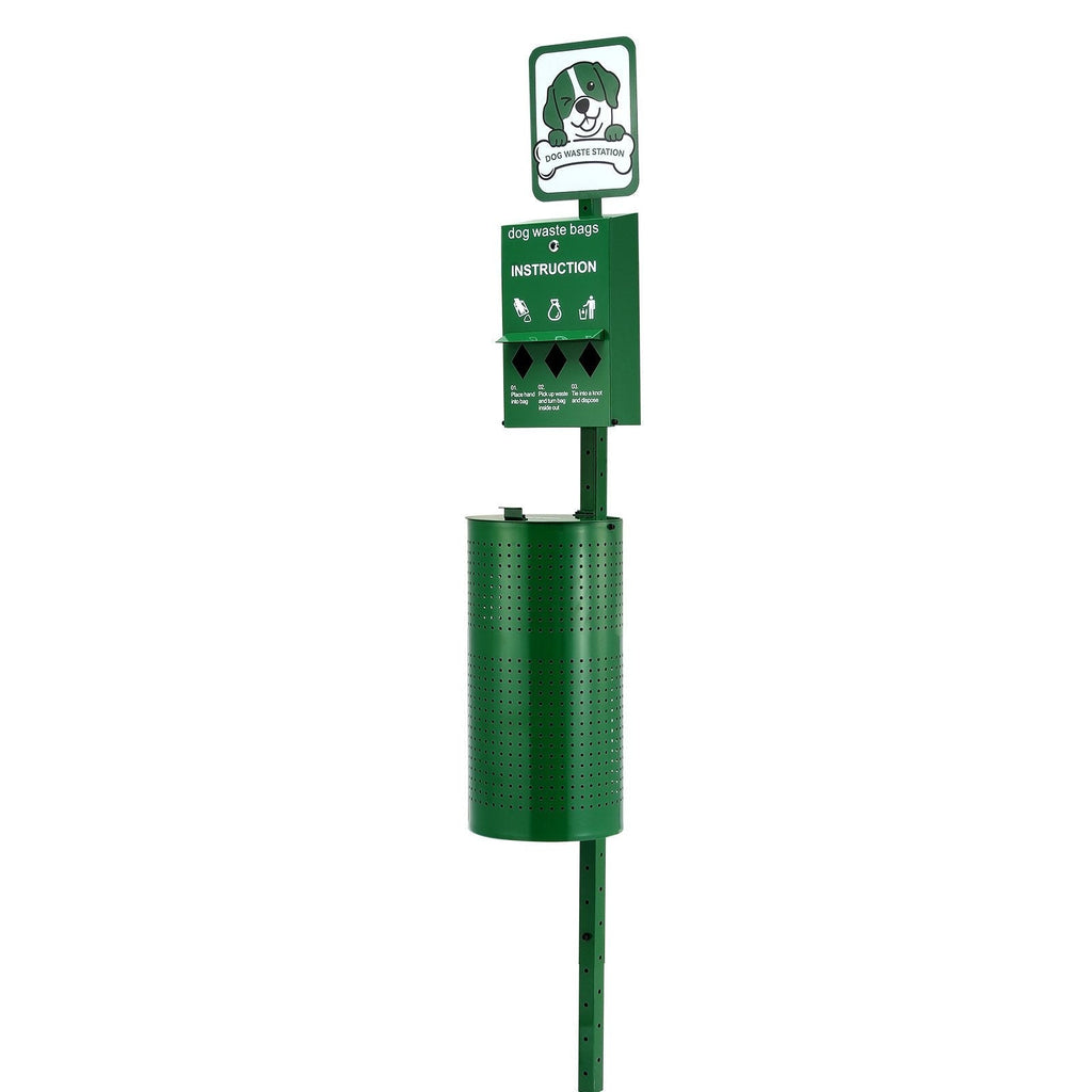 VEVOR Dog Waste Station 11.5 Gallons Outdoor Dog Poop Station with 600 Bags