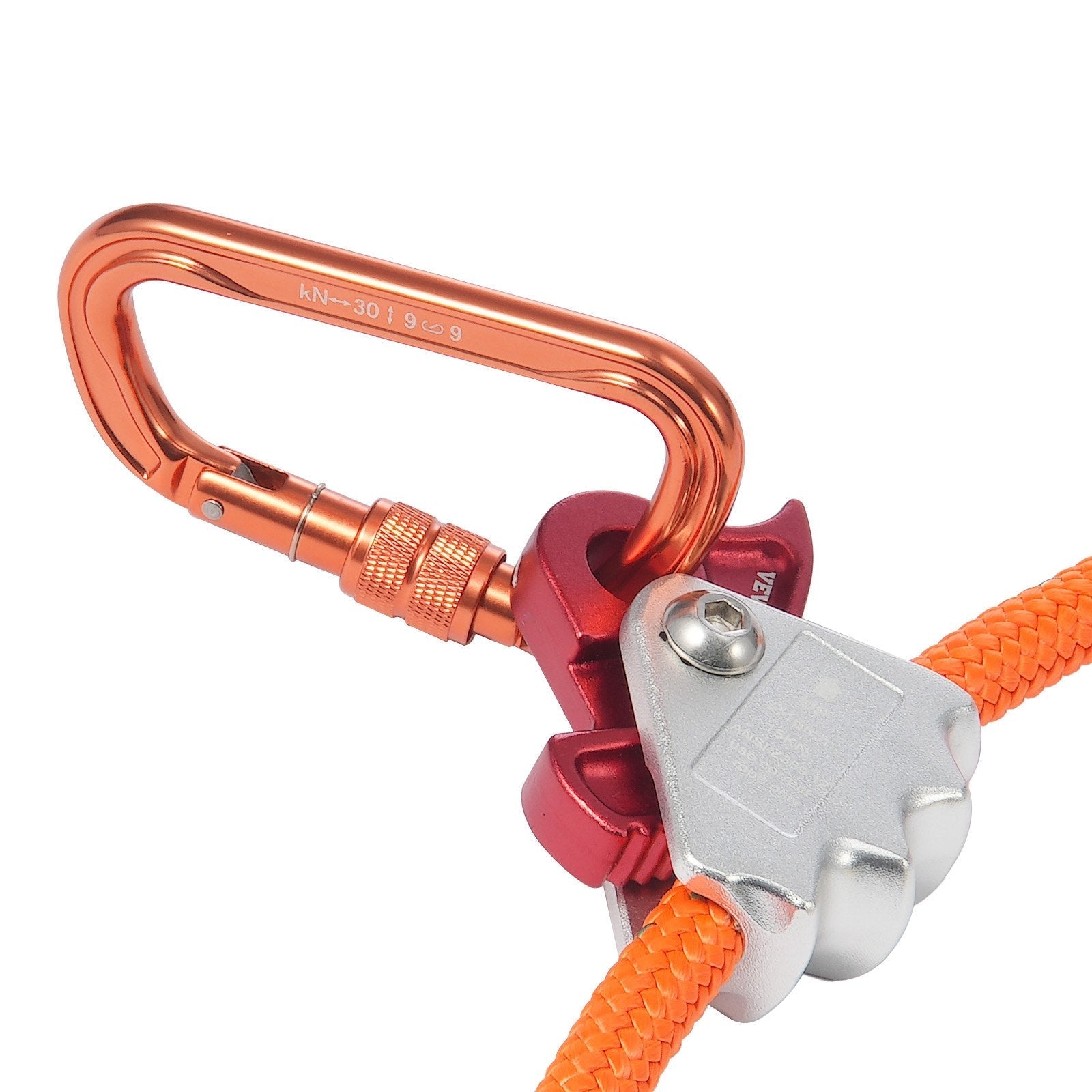 VEVOR 12.7mm Steel Core Flipline 16ft(4.8m) Arborist Flipline for Fall Protection