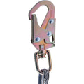 VEVOR Steel Core flipline, 1/2" x 8' Arborist Flipline, Flip Line for Tree Climbing with Alloy Steel Snap Hook, Aluminum Alloy Carabiner and Extra Tool Lanyard, for Arborist, Tree Climbers