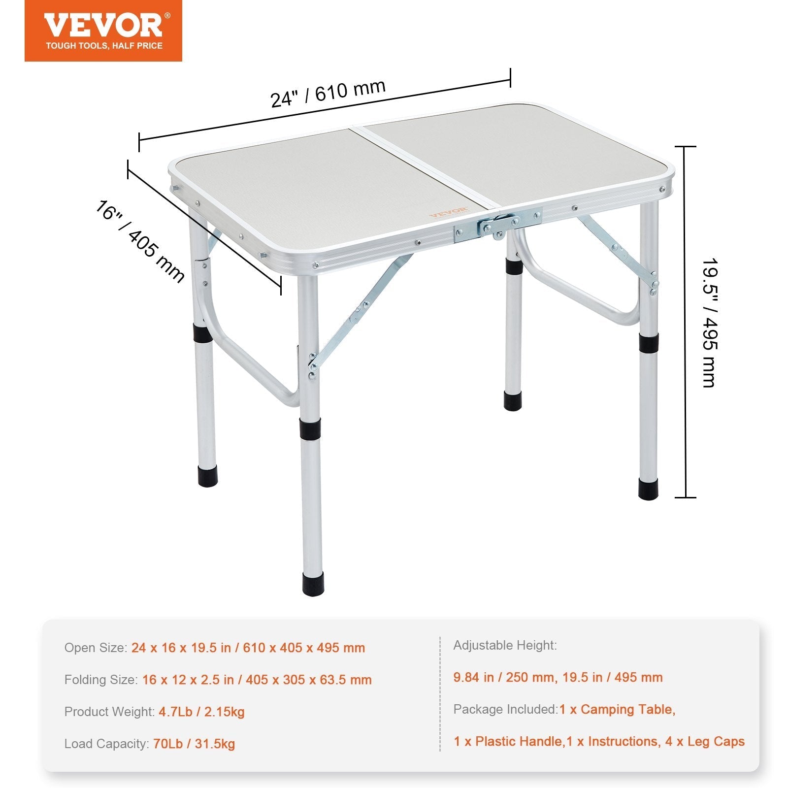 VEVOR 4x4 Grow Tent, 48'' x 48'' x 80'', High Reflective 2000D Mylar Hydroponic Growing Tent with Observation Window, Tool Bag and Floor Tray for Indoor Plants Growing