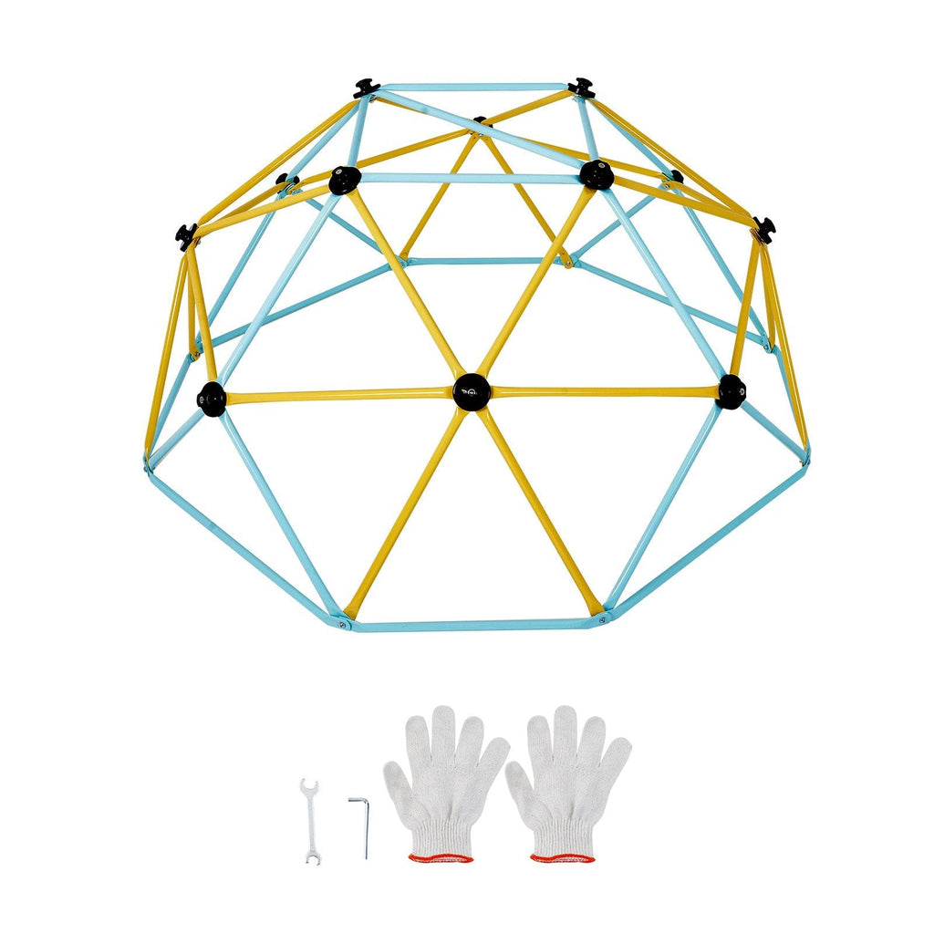 VEVOR Climbing Dome, 6FT Geometric Dome Climber Play Center for Kids 3 to 9 Years Old, Jungle Gym Supports 600LBS and Easy Assembly, with Climbing Grip, Outdoor and Indoor Play Equipment for Kids