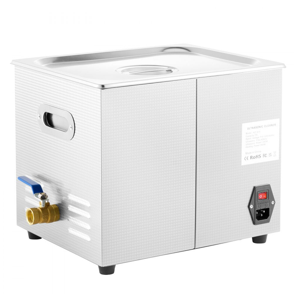VEVOR Professional Ultrasonic Cleaner, 9.5 L Ultrasonic Jewelry Cleaner with Digital Timer & Heater, Stainless Steel Industrial Sonic Cleaner 40kHz for Glasses, Watches, Rings, Small Parts