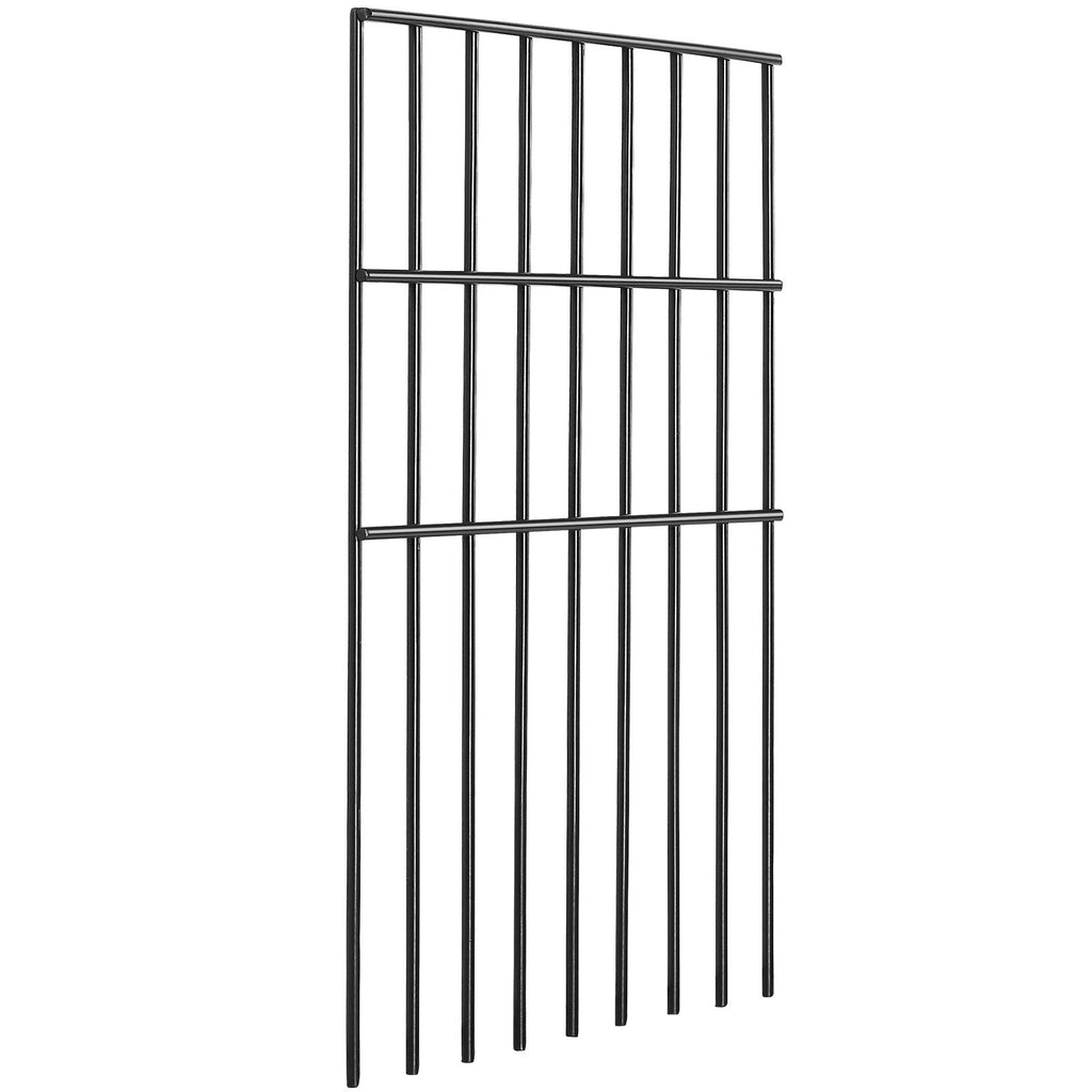 VEVOR Garden Fence, No Dig Fence 17''(H)x13''(L) Animal Barrier Fence, Underground Decorative Garden Fencing with 1.5 inch Spike Spacing, Metal Dog Fence for the Yard and Outdoor Patio, 19 Pack