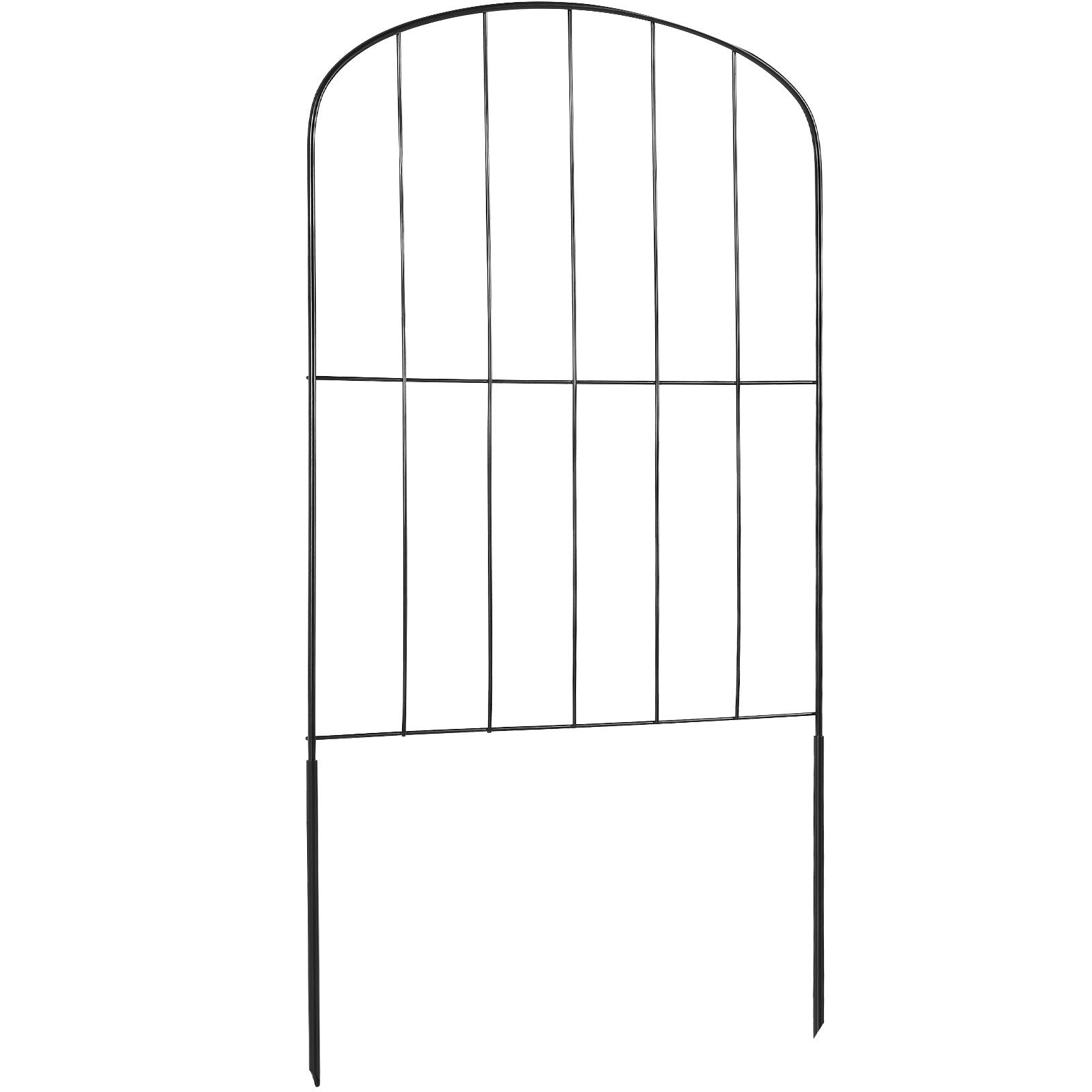 VEVOR Garden Fence, No Dig Fence 24''(H)x13''(L) Animal Barrier Fence, Underground Decorative Garden Fencing with 2 inch Spike Spacing, Metal Dog Fence for the Yard and Outdoor Patio, 10 Pack