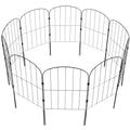 VEVOR Garden Fence, No Dig Fence 24''(H)x13''(L) Animal Barrier Fence, Underground Decorative Garden Fencing with 2 inch Spike Spacing, Metal Dog Fence for the Yard and Outdoor Patio, 10 Pack
