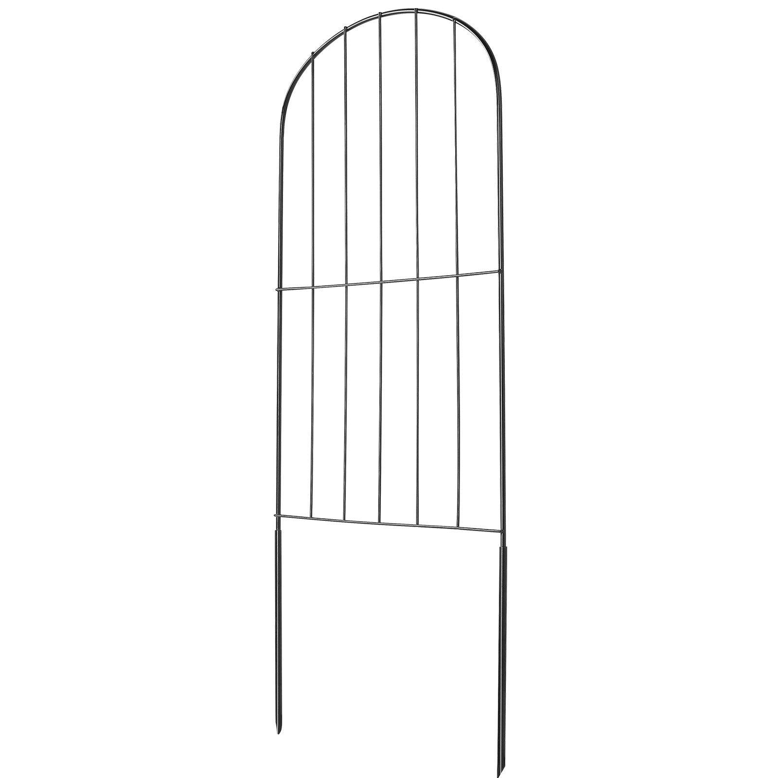 VEVOR Garden Fence, No Dig Fence 24''(H)x13''(L) Animal Barrier Fence, Underground Decorative Garden Fencing with 2 inch Spike Spacing, Metal Dog Fence for the Yard and Outdoor Patio, 10 Pack