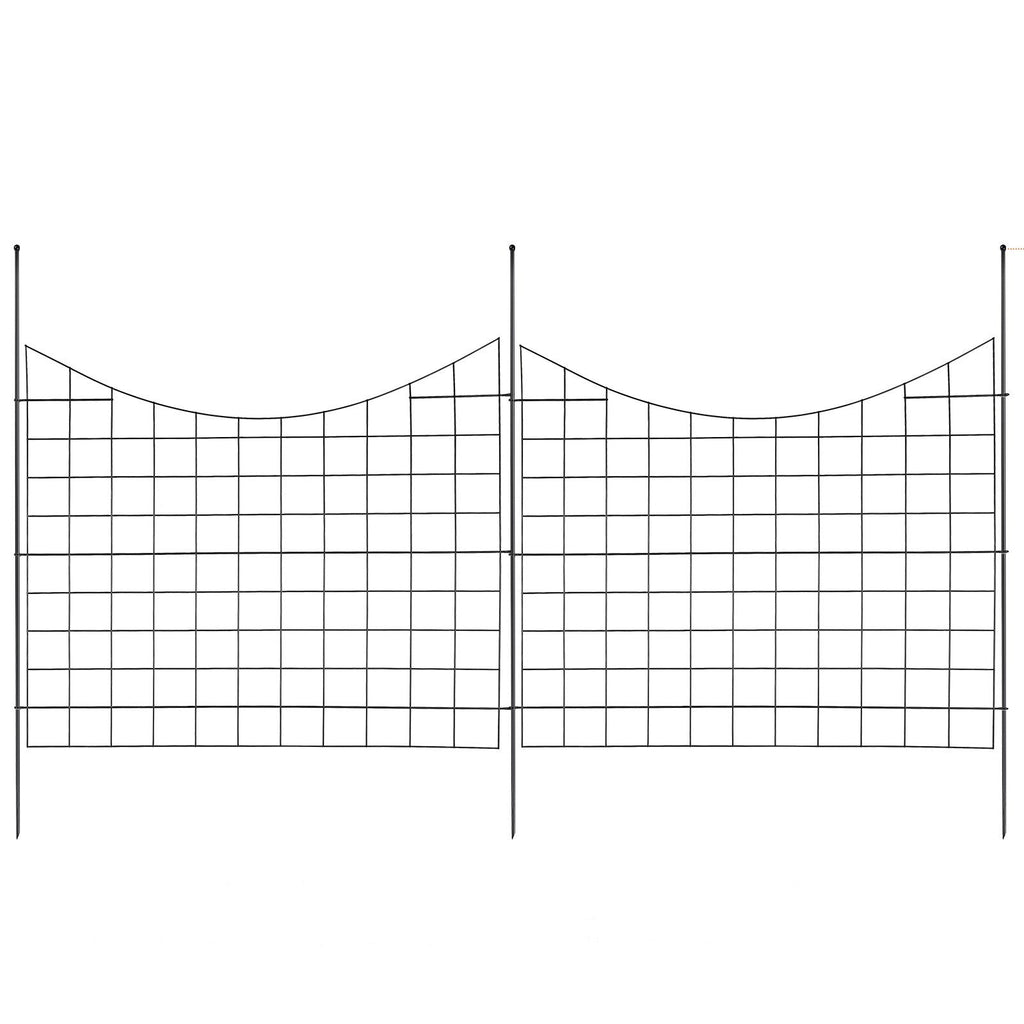 VEVOR Garden Fence, 36.6''(H)x29.5''(L) Animal Barrier Fence, Underground Decorative Garden Fencing with 2.5 inch Spike Spacing, Metal Dog Fence for the Yard and Outdoor Patio, 5 Pack