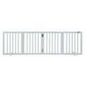 VEVOR Free Standing Dog Gate, 24" H x 80.3" W Freestanding Pet Gate, 4 Panels Foldable Dog Gate for Wide and Narrow Passageways, Expandable Dog Barrier with Silent Foot Support for Indoor, White