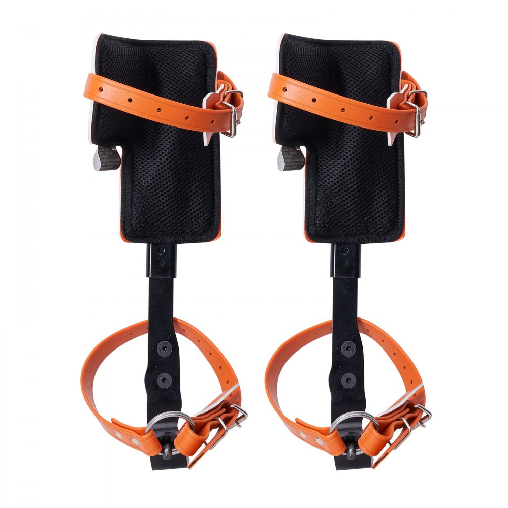 VEVOR Tree Climbing Spikes Climbing Spurs Alloy Steel Arborist Equipment Orange