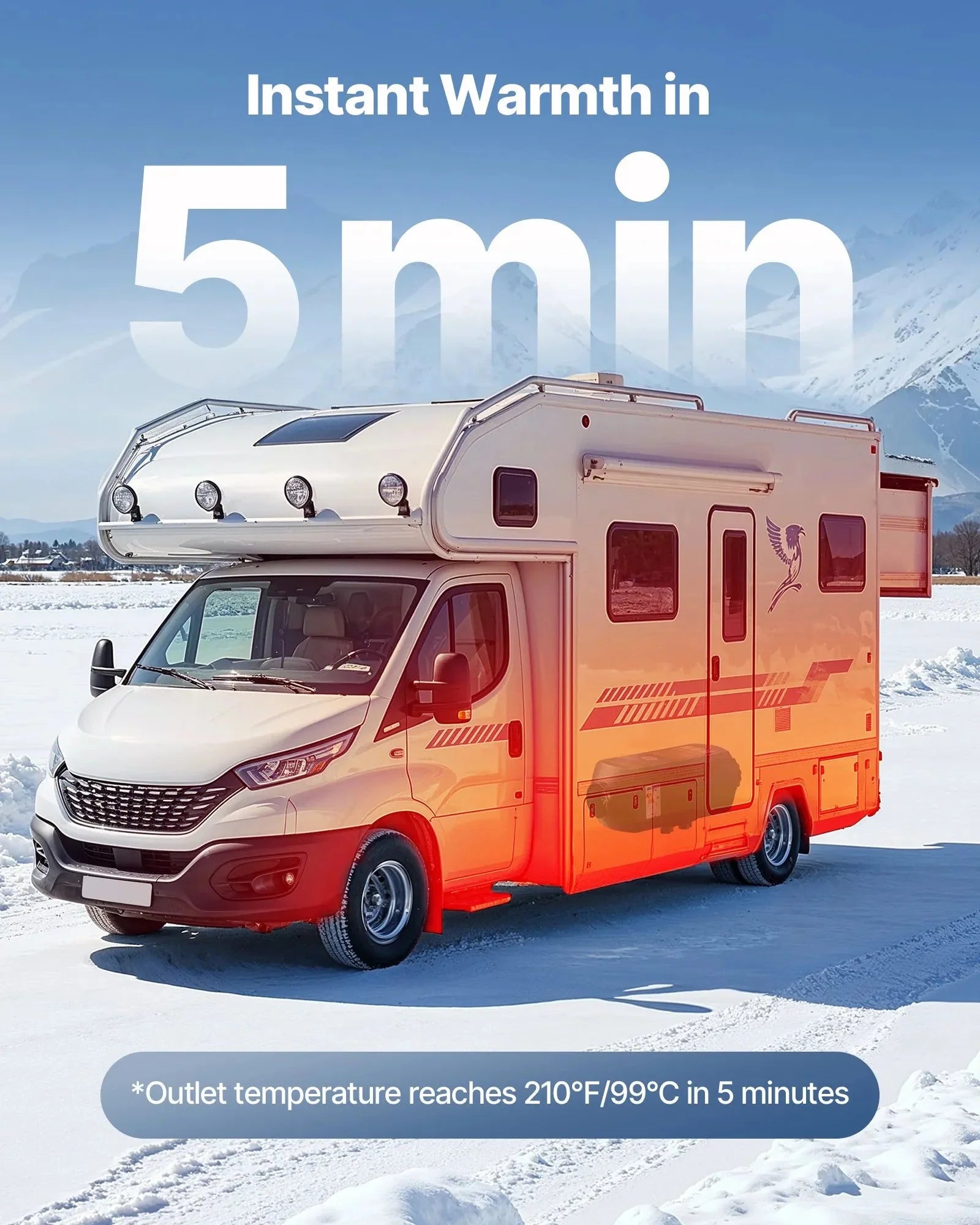 VEVOR Diesel Heater, 8KW, DC 12V/24V, Portable Diesel Air Heater with Remote Control and LCD Screen, Fast Heating Low Noise, 2.6 Gal Large Fuel Tank for Vehicles, Vans, RVs, Campers, and Trucks