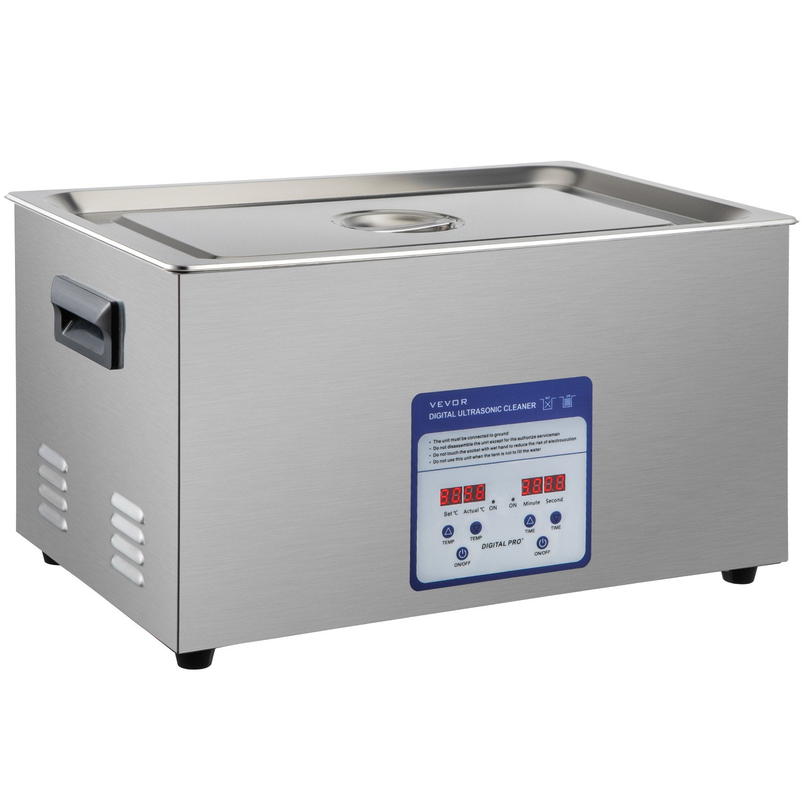 VEVOR Digital Ultrasonic Cleaner 22L Ultrasonic Cleaning Machine 40kHz Sonic Cleaner Machine 316 & 304 Stainless Steel Ultrasonic Cleaner Machine with Heater & Timer for Cleaning Jewelry Glasses Watch