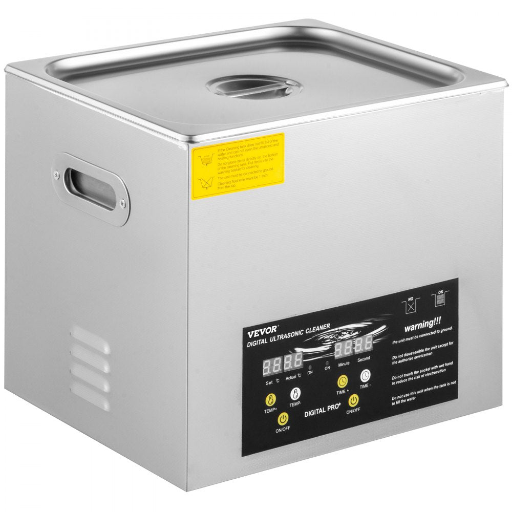 VEVOR 10L Upgraded Ultrasonic Cleaner (200W Heater,400W Ultrasonic) Professional Digital Lab Ultrasonic Cleaner with Heater Timer for Parts Instruments Cleaning