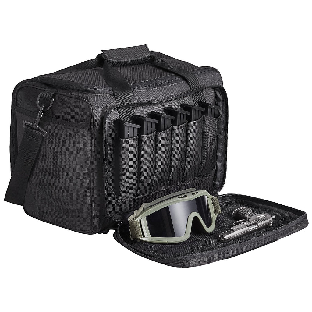 VEVOR Soft Pistol Case for 3 Pistols Handgun Bag Outdoor Hunting Shooting Black