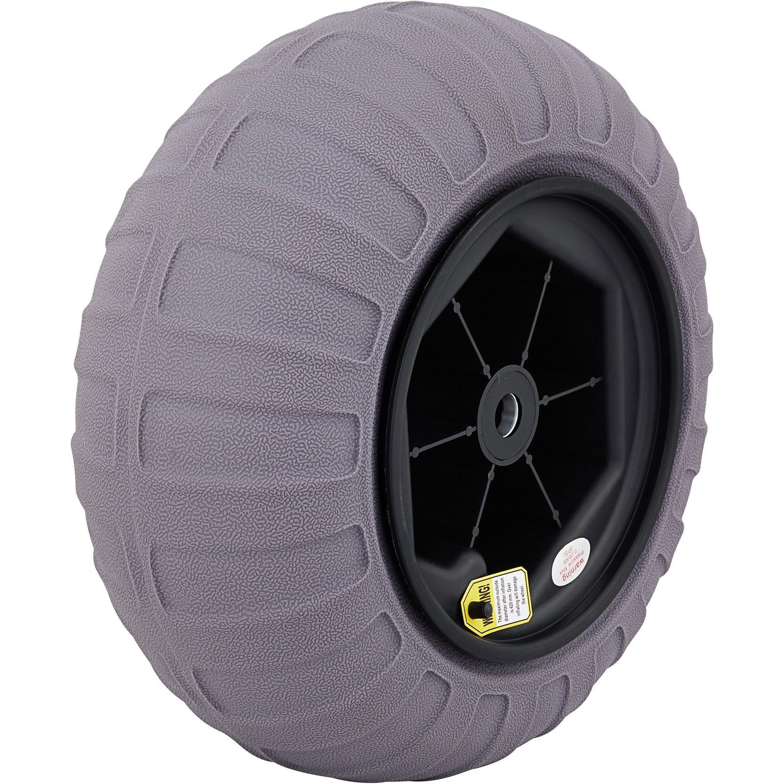 VEVOR Beach Balloon Wheels, 15.7" Replacement Sand Tires, TPU Cart Tires for Kayak Dolly, Canoe Cart and Buggy w/ Free Air Pump, 2-Pack