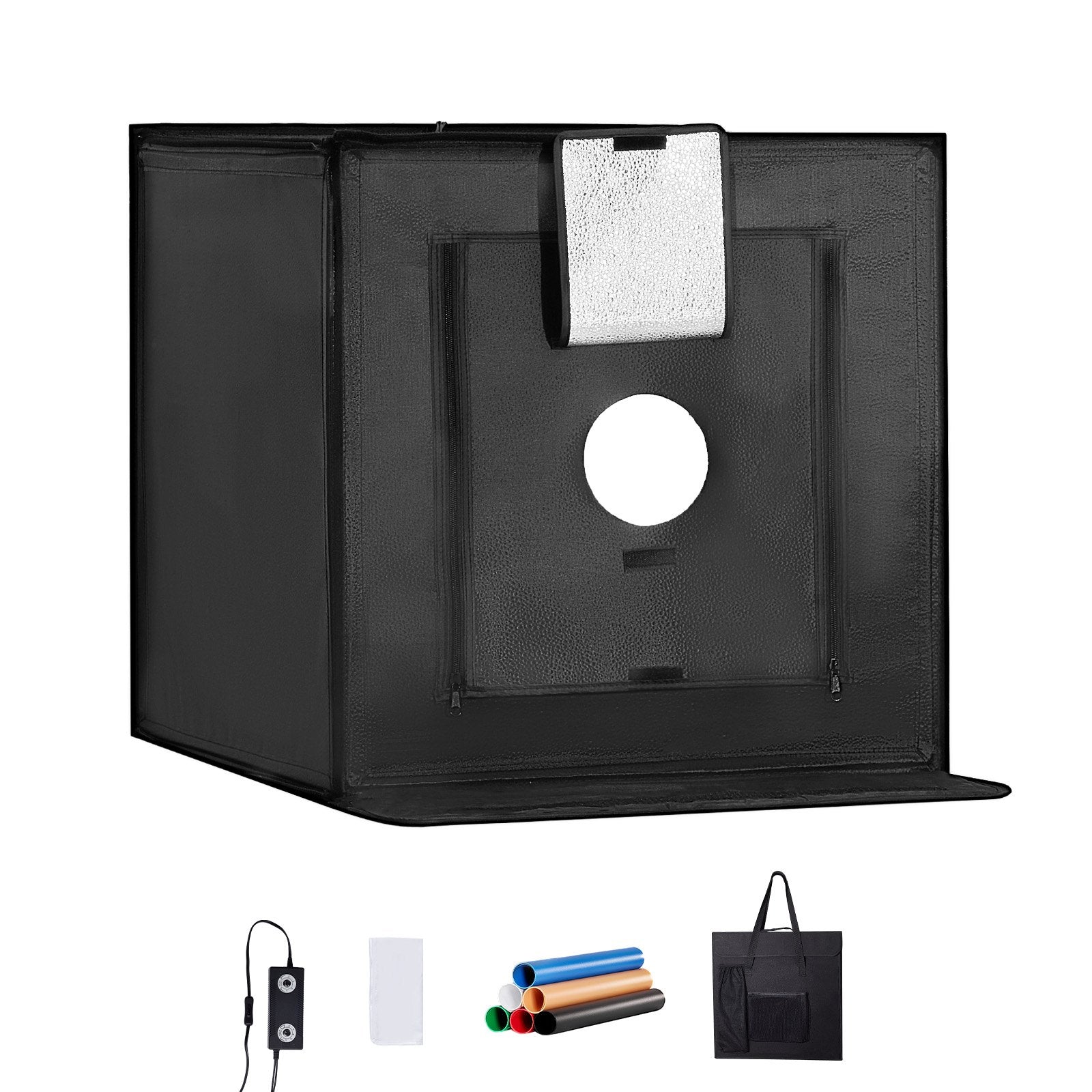 VEVOR Photo Studio Light Box 20"x20" 3000-5600K Adjustable 3 Color Temperatures