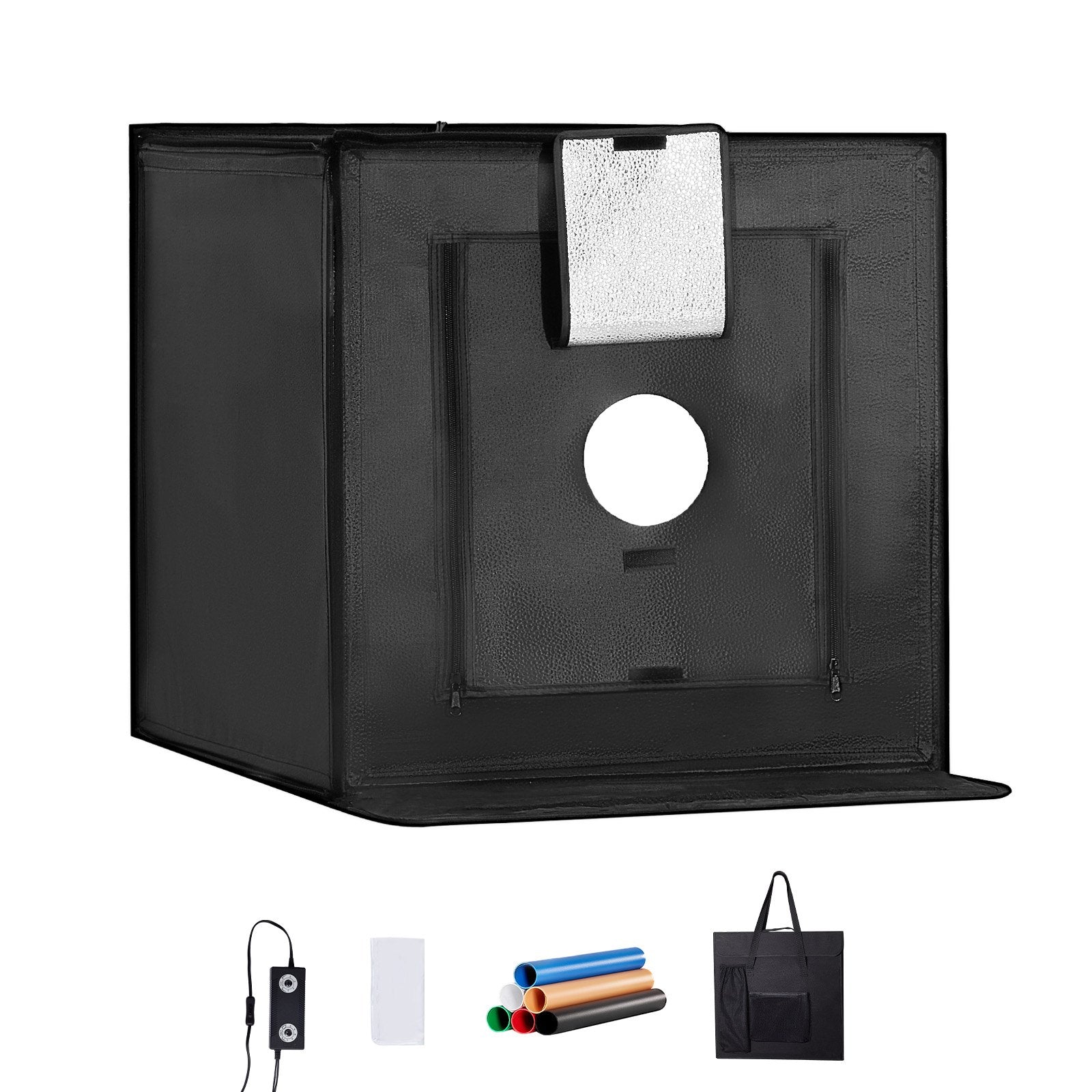 VEVOR Photo Studio Light Box 24"x24" 3000-5600K Adjustable 3 Color Temperatures