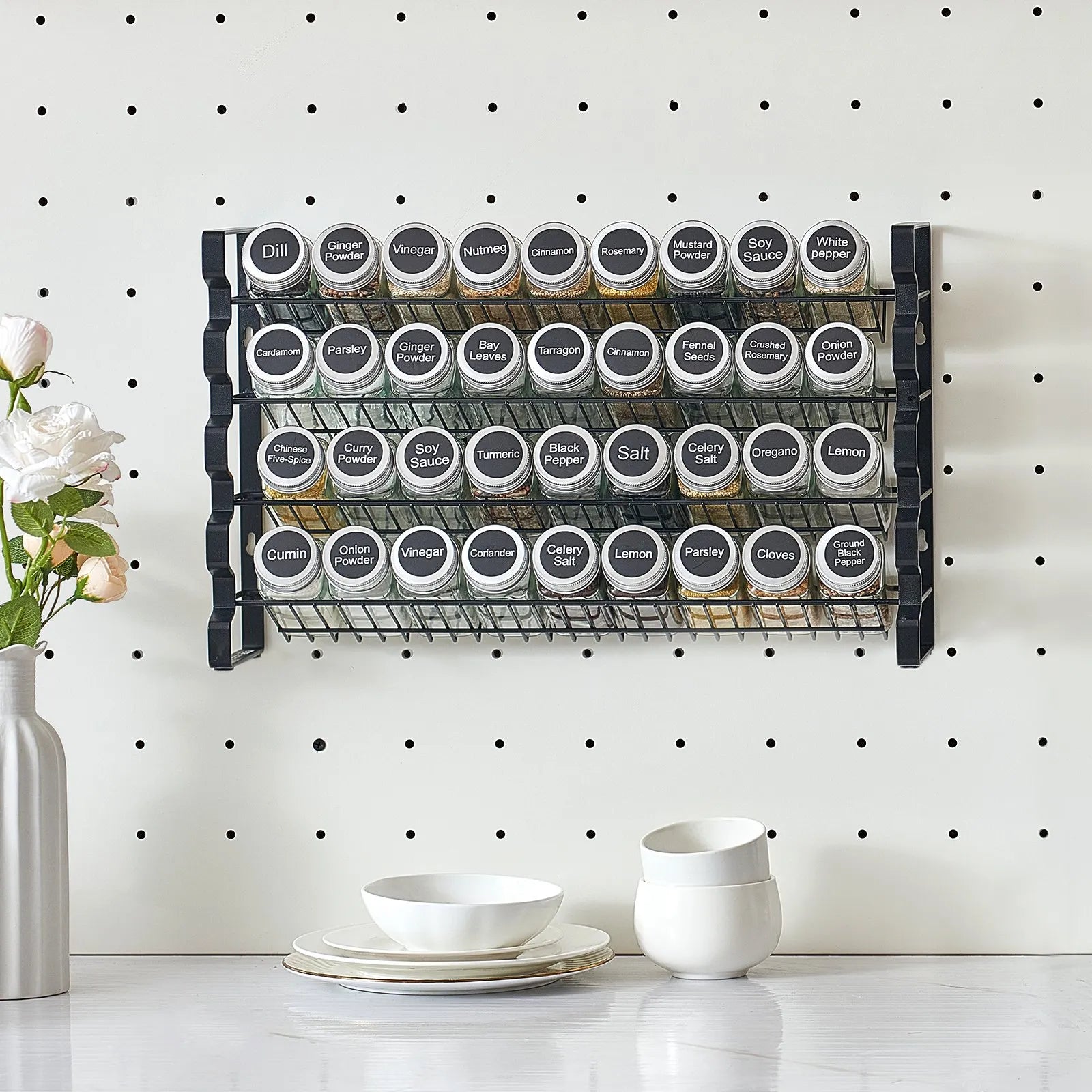 VEVOR Spice Rack Organizer for Cabinet Kitchen Seasoning Organizer  18x11 in