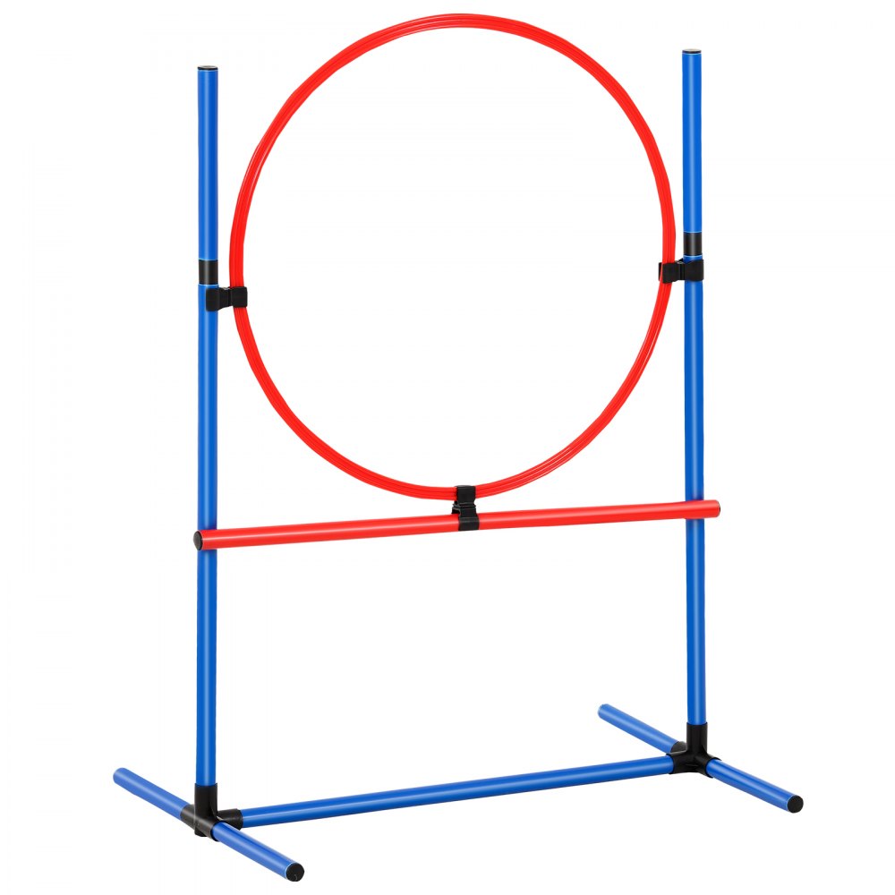 VEVOR Dog Agility Training Equipment 5 PCS Upgrade w/ Hurdles Extended Tunnel