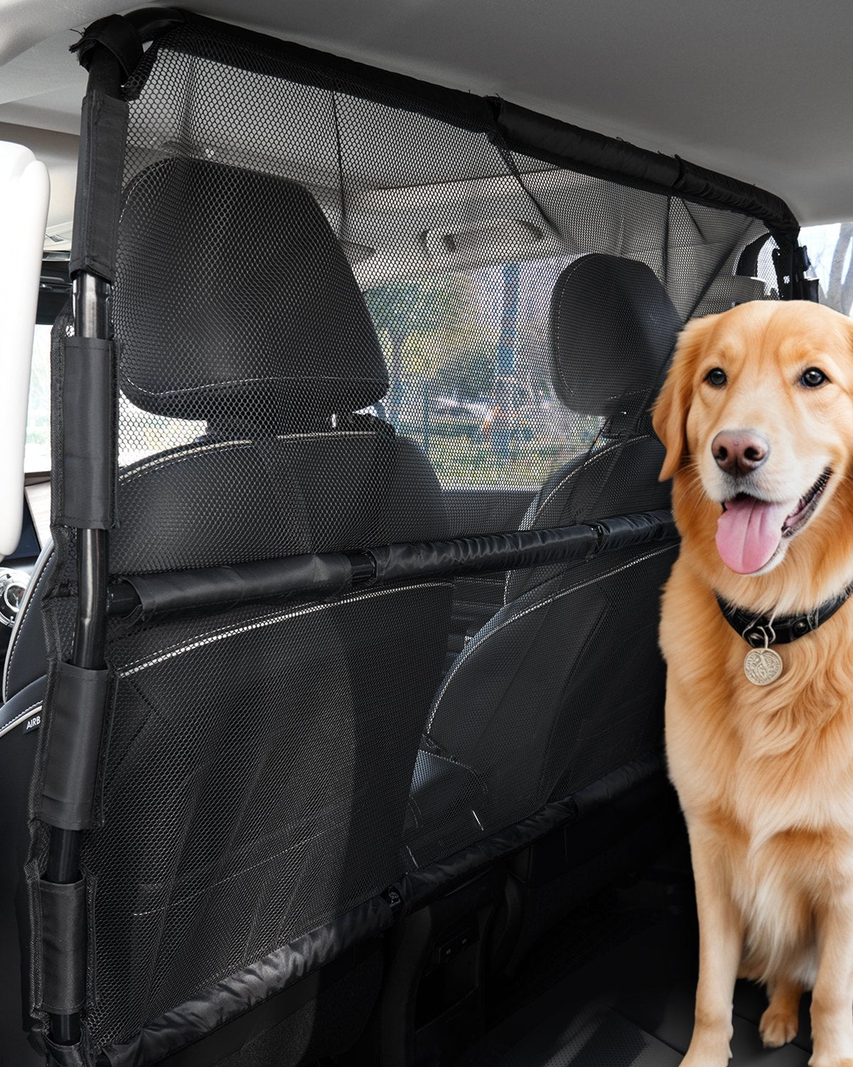 VEVOR Dog Car Barrier 56" Wide Front Seats Installation Car Divider for SUVs