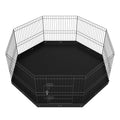 VEVOR Dog Playpen, 8 Panels Foldable Metal Dog Exercise Pen with Bottom Pad, 24" H Pet Fence Puppy Crate Kennel with Ground Stakes, Indoor Outdoor Dog Pen for Small Medium Pets, for Camping, Yard