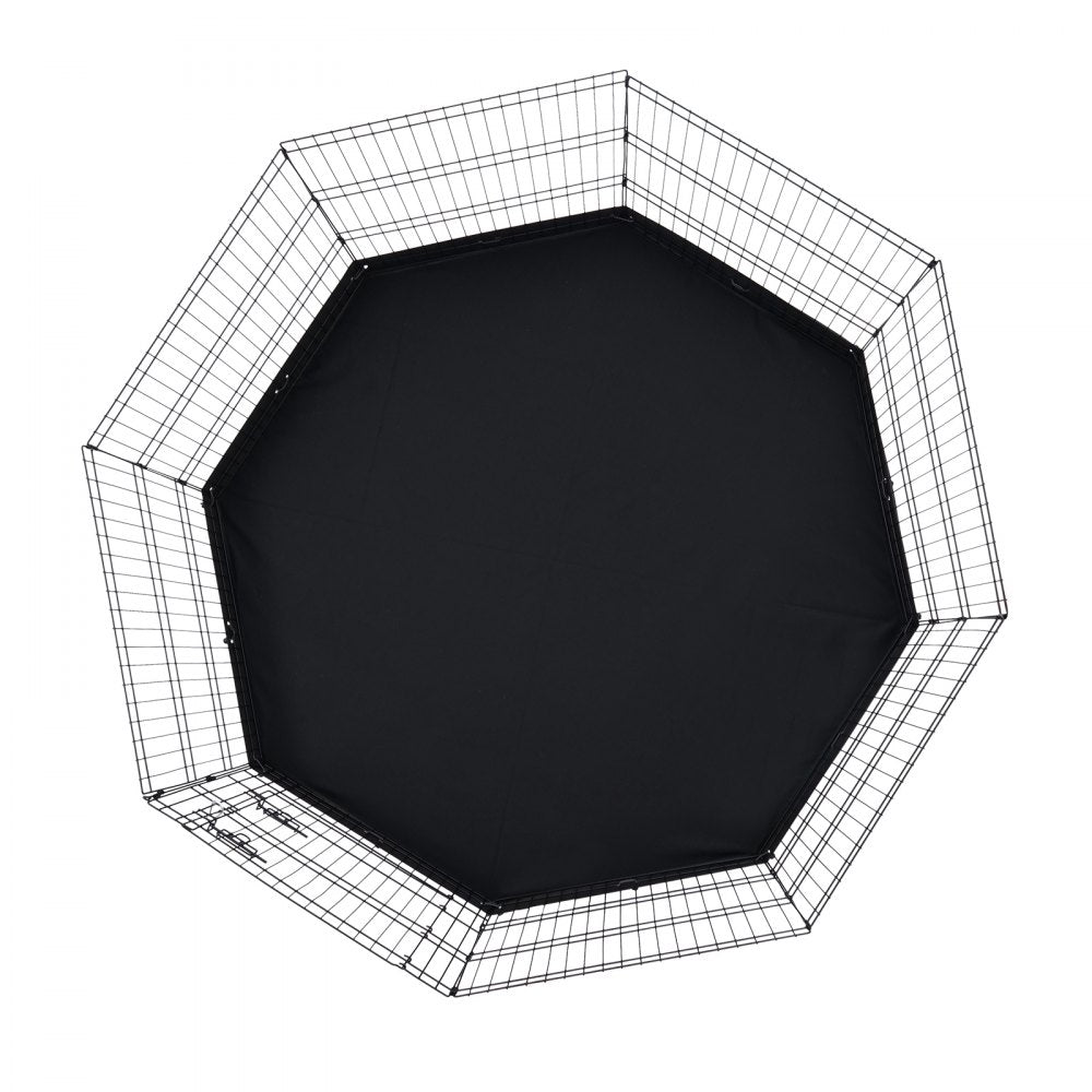 VEVOR Dog Playpen 8 Panels Foldable Metal Dog Exercise Pen with Bottom Pad 30"H