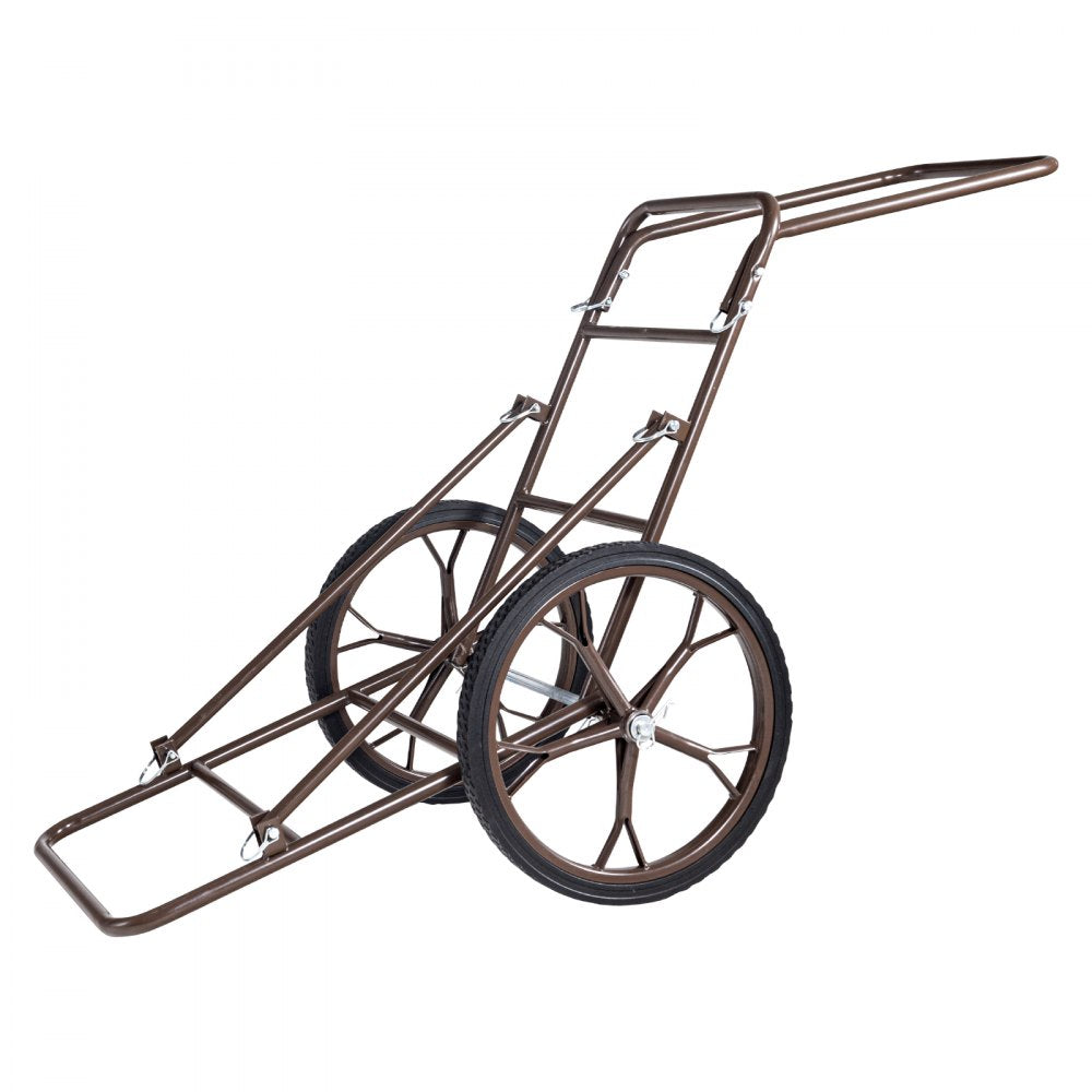 VEVOR Folding Deer Cart Game Hauler Utility Gear Dolly 500 LBS Capacity
