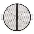 VEVOR X-Marks Fire Pit Grill Grate, Foldable Round Cooking Grate, Heavy Duty Steel Campfire BBQ Grill Grid with Handle and Support X Wire, Portable Camping Cookware for Outside Party, 36 Inch Black