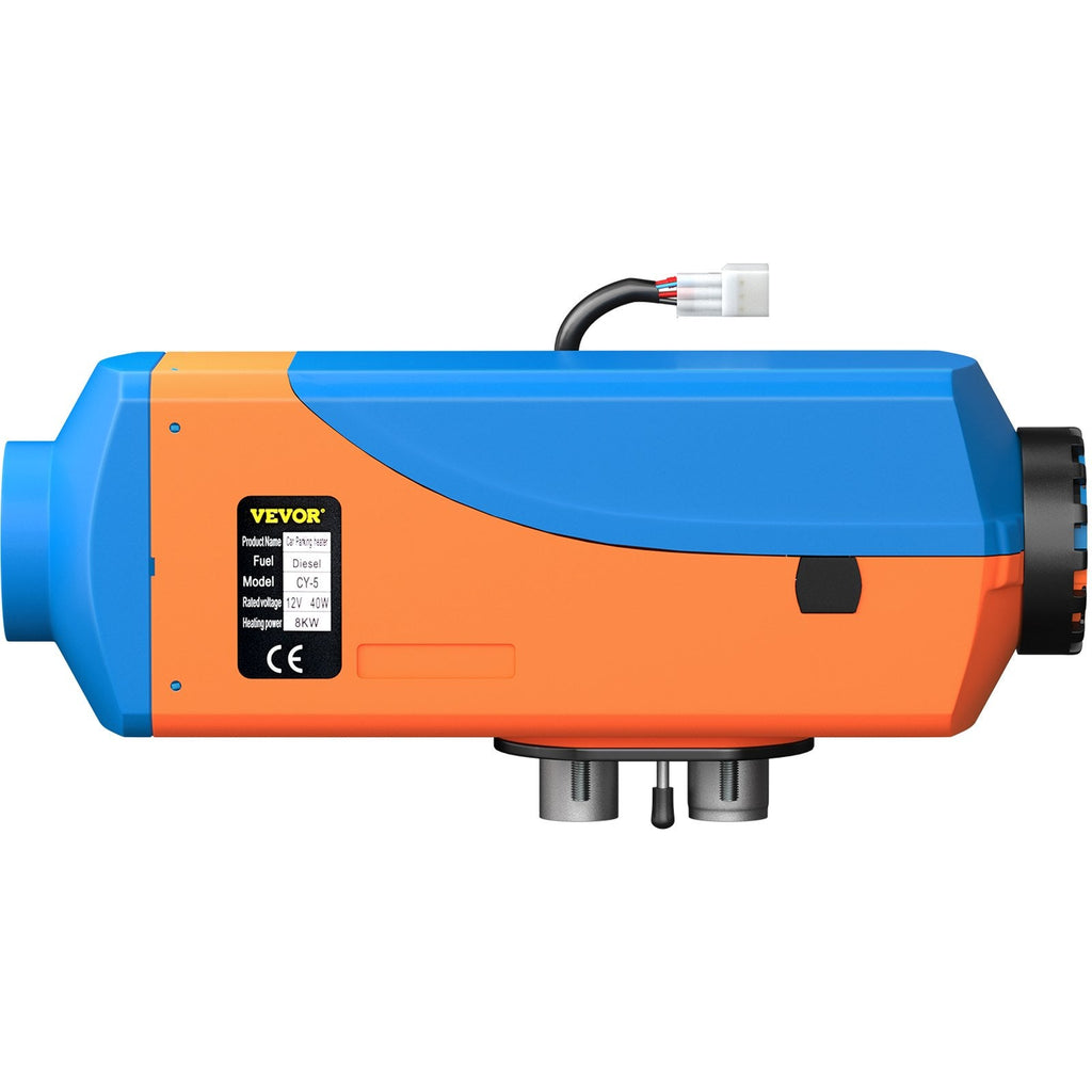 VEVOR Diesel Heater 12V Diesel Air Heater 8KW Diesel Parking Heater Remote Control with Blue Lcd Switch for Car Trucks Motor-home Boat Bus CAN (Blue &amp; Orange)