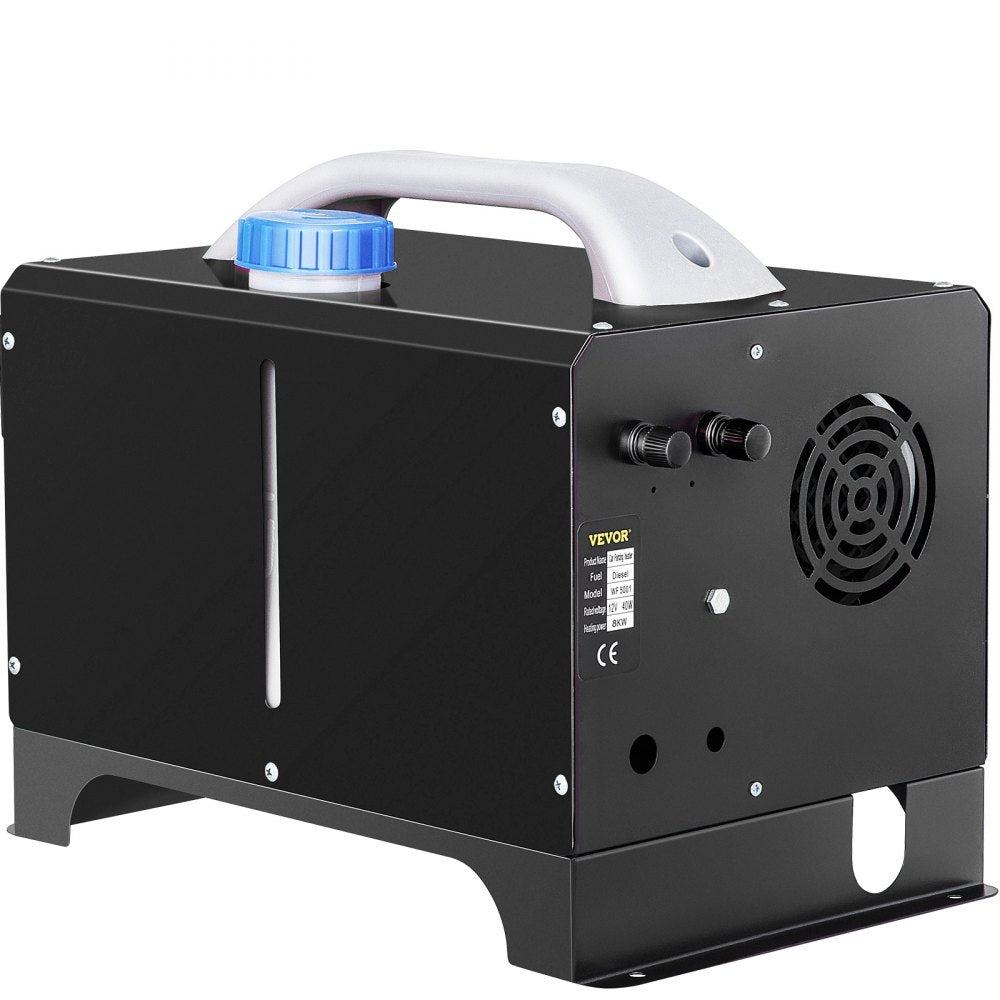 VEVOR Diesel Air Heater, 8KW Parking Heater, All in One 12V Truck Heater, One Outlet Hole, with Black LCD, Remote Control, Fast Heating Diesel Heater, For RV Truck, Boat, Bus, Car Trailer, Motorhomes